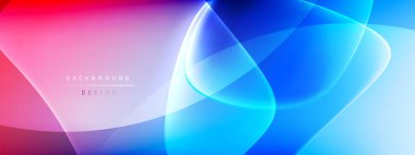 Vektör soyut arkaplan - sıvı kabarcıklar, gölgeler ve ışık efektleri ile sıvı gradyan şekiller. Metin için parlak tasarım şablonu