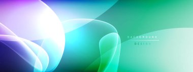 Vektör soyut arkaplan - sıvı kabarcıklar, gölgeler ve ışık efektleri ile sıvı gradyan şekiller. Metin için parlak tasarım şablonu