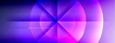 Vektör soyut arkaplan - gölgeler ve ışık efektleri ile sıvı gradyanı üzerinde daire ve çapraz çapraz. Metin için tekno ya da ticari parlak tasarım şablonları