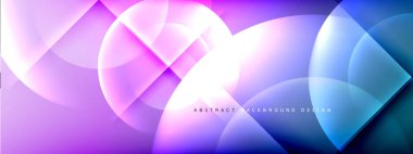 Vektör soyut arkaplan - gölgeler ve ışık efektleri ile sıvı gradyanı üzerinde daire ve çapraz çapraz. Metin için tekno ya da ticari parlak tasarım şablonları