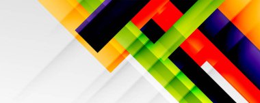 Gölge çizgileri, modern formlar, dikdörtgenler, kareler ve akışkan eğimlere sahip geometrik soyut arkaplanlar. Parlak renkli çizgiler serin arkaplanlar