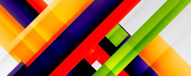 Gölge çizgileri, modern formlar, dikdörtgenler, kareler ve akışkan eğimlere sahip geometrik soyut arkaplanlar. Parlak renkli çizgiler serin arkaplanlar