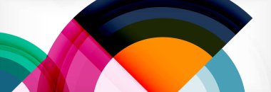 Yuvarlak şekiller, üçgenler ve daireler. Modern soyut arkaplan