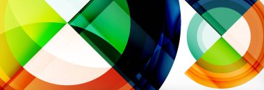 Yuvarlak şekiller, üçgenler ve daireler. Modern soyut arkaplan