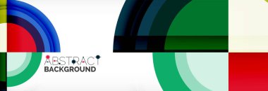 Yuvarlak şekiller, üçgenler ve daireler. Modern soyut arkaplan