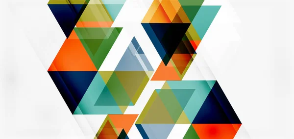 Fond abstrait géométrique, triangle mosaïque et formes hexagonales. Modèle de mise en page abstrait à la mode pour la présentation d'affaires ou de technologie, affiche Internet ou couverture de brochure Web, papier peint — Image vectorielle