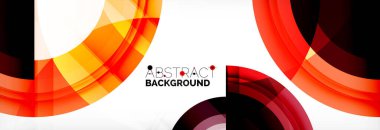 Yuvarlak şekiller, üçgenler ve daireler. Modern soyut arkaplan