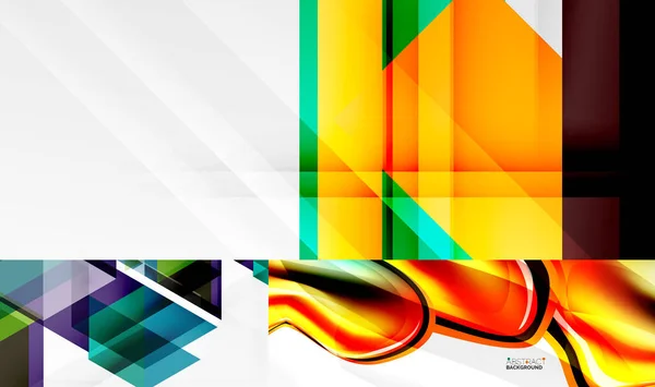 Collection de décors vectoriels abstraits géométriques modernes — Image vectorielle