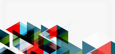 Geometrik soyut arkaplan, mozaik üçgen ve altıgen şekiller. İş veya teknoloji sunumu, İnternet posteri veya web broşürü kapağı, duvar kağıdı için modaya uygun soyut düzen şablonu