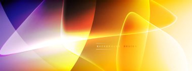 Vektör soyut arkaplan - sıvı kabarcıklar, gölgeler ve ışık efektleri ile sıvı gradyan şekiller. Metin için parlak tasarım şablonu