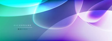 Vektör soyut arkaplan - sıvı kabarcıklar, gölgeler ve ışık efektleri ile sıvı gradyan şekiller. Metin için parlak tasarım şablonu