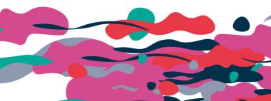 Moda sıvı biçimi, soyut tasarım şekilleri, pankartlar, broşürler, posterler, web iniş sayfaları, kapaklar veya pankartlar için dinamik vektör arkaplanı