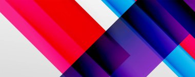 Gölge çizgileri, modern formlar, dikdörtgenler, kareler ve akışkan eğimlere sahip geometrik soyut arkaplanlar. Parlak renkli çizgiler serin arkaplanlar