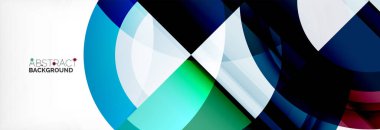 Yuvarlak şekiller, üçgenler ve daireler. Modern soyut arkaplan