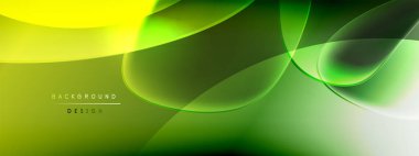 Vektör soyut arkaplan - sıvı kabarcıklar, gölgeler ve ışık efektleri ile sıvı gradyan şekiller. Metin için parlak tasarım şablonu