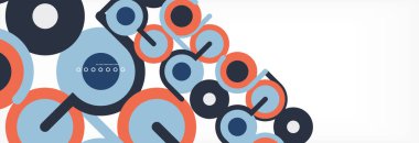 Kapaklar, afişler, el ilanları ve posterler ve diğer şablonlar için çemberler ve çizgiler soyut arkaplan