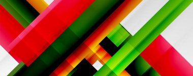 Gölge çizgileri, modern formlar, dikdörtgenler, kareler ve akışkan eğimlere sahip geometrik soyut arkaplanlar. Parlak renkli çizgiler serin arkaplanlar