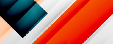 Gölge çizgileri, modern formlar, dikdörtgenler, kareler ve akışkan eğimlere sahip geometrik soyut arkaplanlar. Parlak renkli çizgiler serin arkaplanlar