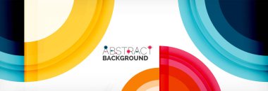 Yuvarlak şekiller, üçgenler ve daireler. Modern soyut arkaplan