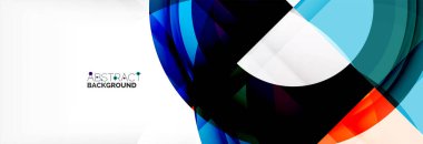 Yuvarlak şekiller, üçgenler ve daireler. Modern soyut arkaplan