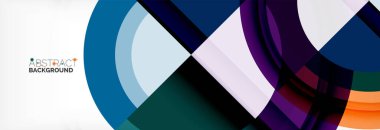 Yuvarlak şekiller, üçgenler ve daireler. Modern soyut arkaplan