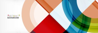 Yuvarlak şekiller, üçgenler ve daireler. Modern soyut arkaplan