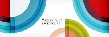 Yuvarlak şekiller, üçgenler ve daireler. Modern soyut arkaplan