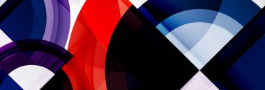 Yuvarlak şekiller, üçgenler ve daireler. Modern soyut arkaplan