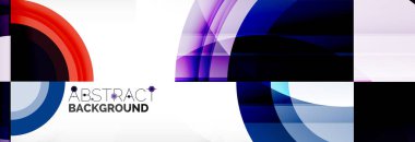 Yuvarlak şekiller, üçgenler ve daireler. Modern soyut arkaplan