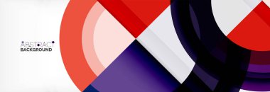 Yuvarlak şekiller, üçgenler ve daireler. Modern soyut arkaplan