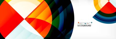 Yuvarlak şekiller, üçgenler ve daireler. Modern soyut arkaplan