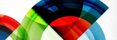 Yuvarlak şekiller, üçgenler ve daireler. Modern soyut arkaplan