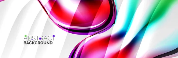 Vector fundo abstrato, fluindo bolha estilo líquido com metálico, cor quicksilver textura cromada e efeitos de brilho de cor — Vetor de Stock
