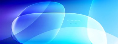 Vektör soyut arkaplan - sıvı kabarcıklar, gölgeler ve ışık efektleri ile sıvı gradyan şekiller. Metin için parlak tasarım şablonu