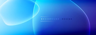 Vektör soyut arkaplan - sıvı kabarcıklar, gölgeler ve ışık efektleri ile sıvı gradyan şekiller. Metin için parlak tasarım şablonu