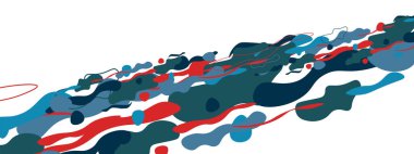 Moda sıvı biçimi, soyut tasarım şekilleri, pankartlar, broşürler, posterler, web iniş sayfaları, kapaklar veya pankartlar için dinamik vektör arkaplanı