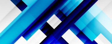 Gölge çizgileri, modern formlar, dikdörtgenler, kareler ve akışkan eğimlere sahip geometrik soyut arkaplanlar. Parlak renkli çizgiler serin arkaplanlar