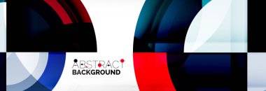 Yuvarlak şekiller, üçgenler ve daireler. Modern soyut arkaplan