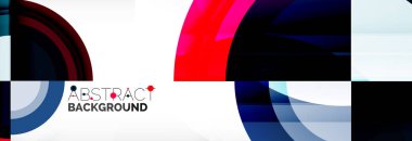 Yuvarlak şekiller, üçgenler ve daireler. Modern soyut arkaplan