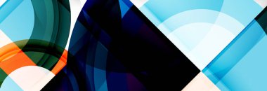 Yuvarlak şekiller, üçgenler ve daireler. Modern soyut arkaplan