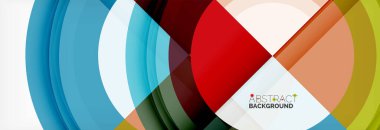 Yuvarlak şekiller, üçgenler ve daireler. Modern soyut arkaplan