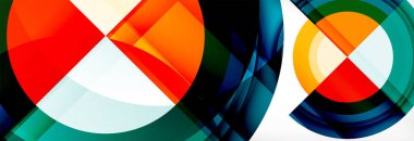 Yuvarlak şekiller, üçgenler ve daireler. Modern soyut arkaplan