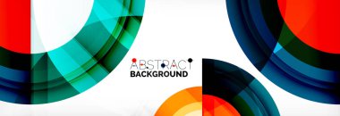 Yuvarlak şekiller, üçgenler ve daireler. Modern soyut arkaplan