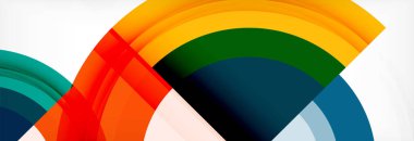 Yuvarlak şekiller, üçgenler ve daireler. Modern soyut arkaplan