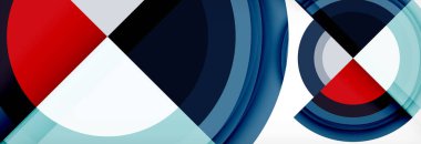 Yuvarlak şekiller, üçgenler ve daireler. Modern soyut arkaplan