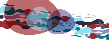 Moda sıvı biçimi, soyut tasarım şekilleri, pankartlar, broşürler, posterler, web iniş sayfaları, kapaklar veya pankartlar için dinamik vektör arkaplanı