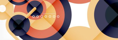 Kapaklar, afişler, el ilanları ve posterler ve diğer şablonlar için çemberler ve çizgiler soyut arkaplan