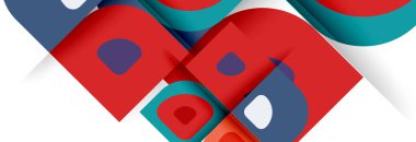 Soyut yuvarlak şekiller ve gölge efektleri tekrarlanan vektör modern geometrik arkaplan kümesi