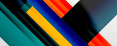 Gölge çizgileri, modern formlar, dikdörtgenler, kareler ve akışkan eğimlere sahip geometrik soyut arkaplanlar. Parlak renkli çizgiler serin arkaplanlar