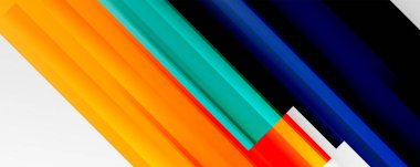 Gölge çizgileri, modern formlar, dikdörtgenler, kareler ve akışkan eğimlere sahip geometrik soyut arkaplanlar. Parlak renkli çizgiler serin arkaplanlar